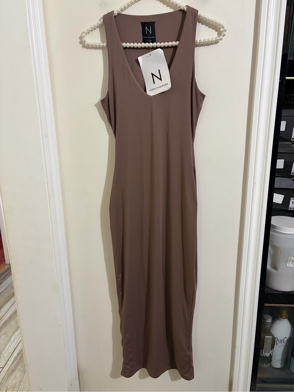 naked wardrobe Taupe/Fawn Tank Maxi Dress